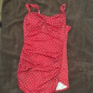 Catalina Red and White Swimwear